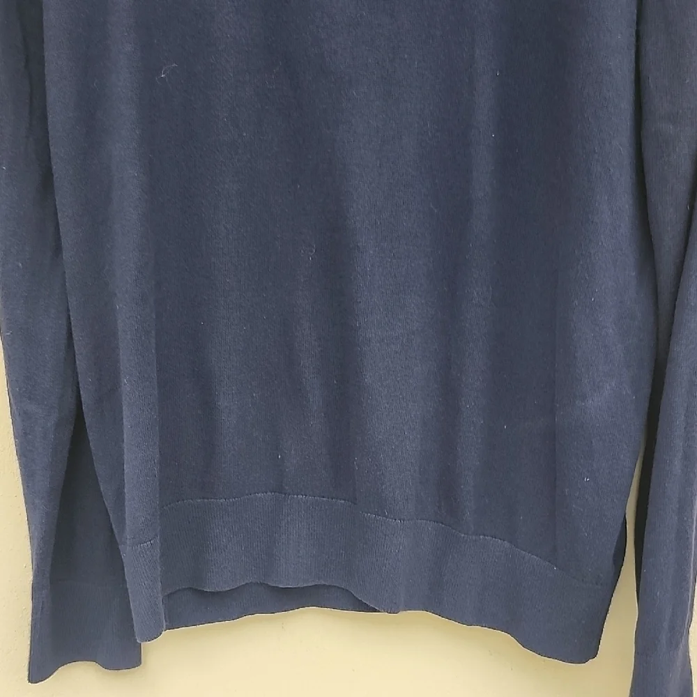 Banana Republic Luxe 3% Cashmere 55% Cotton Navy Sweater